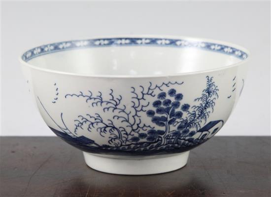 A Worcester Rock Island Strata pattern bowl, c.1770-80, 16cm